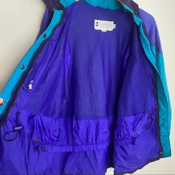 COLUMBIA Williwa Blue Purple Radial Sleeve Jacket - Picture 11 of 11